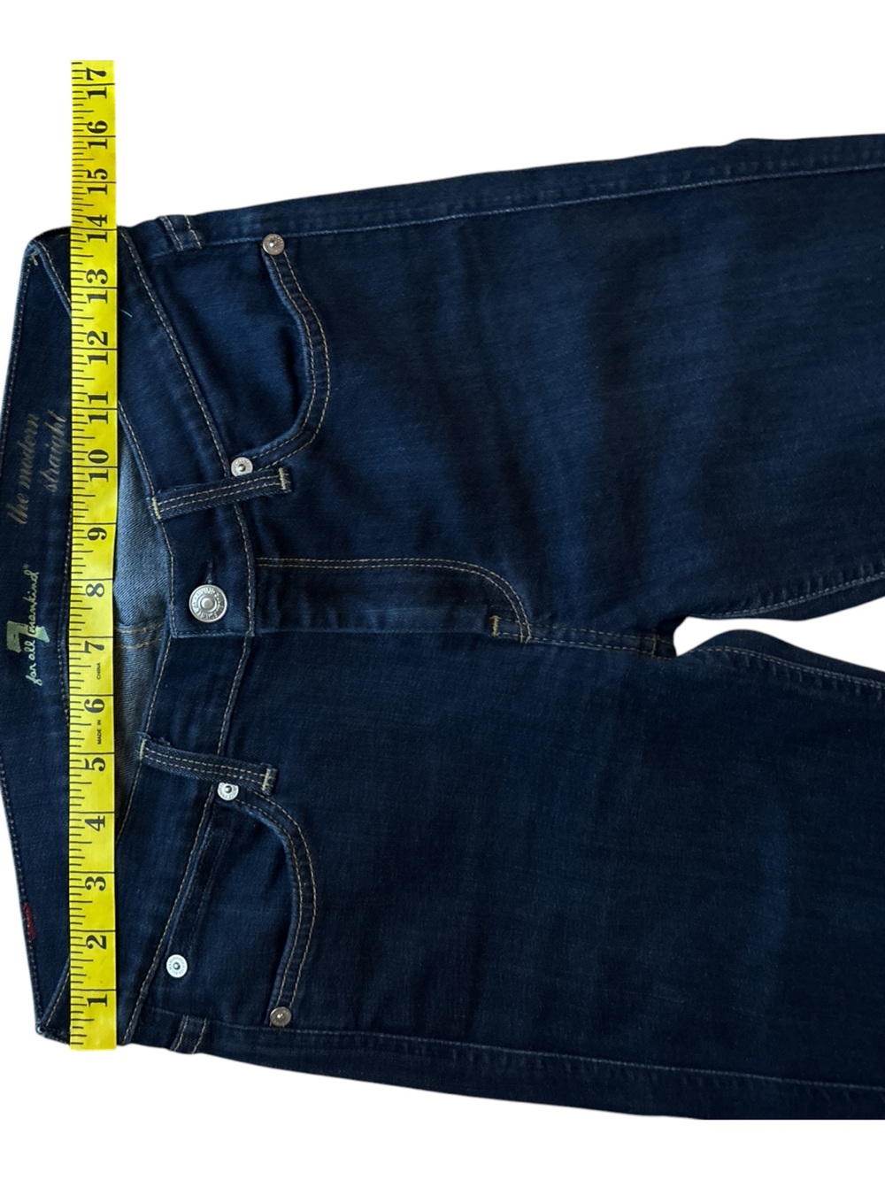 7 for all Mankind The Modern Straight Classic Women's Dark Blue Jeans Size 29 - Picture 6 of 11